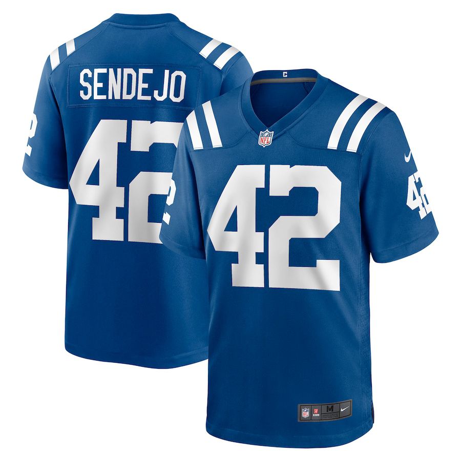 Men Indianapolis Colts 42 Andrew Sendejo Nike Royal Game NFL Jersey